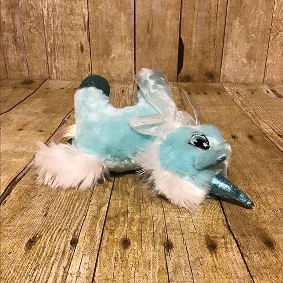 DanDee Blue Unicorn Plush 6.5” - Picture 7 of 8